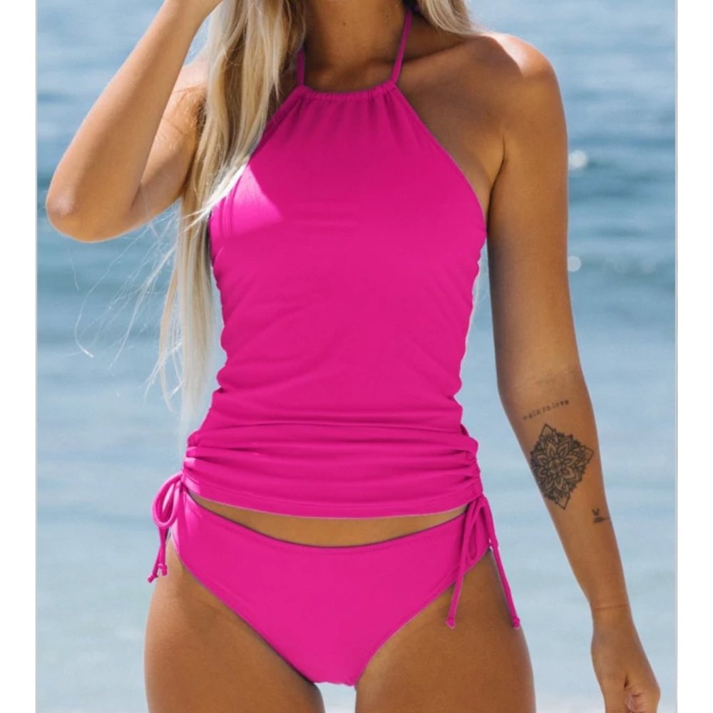 Beachissi Pink 2 Pc Tankini